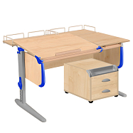 письменный стол дэми сут-25-04 120 см раздельный с тумбой и задними приставками Дэми СУТ-25-04